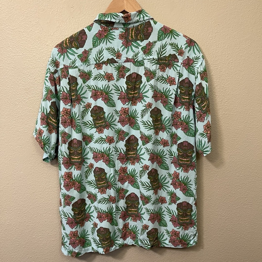 Super Massive Men's Tropical Tiki Hawaii Shirt Short Sleeve Vacation Beach Sz L - Picture 5 of 9